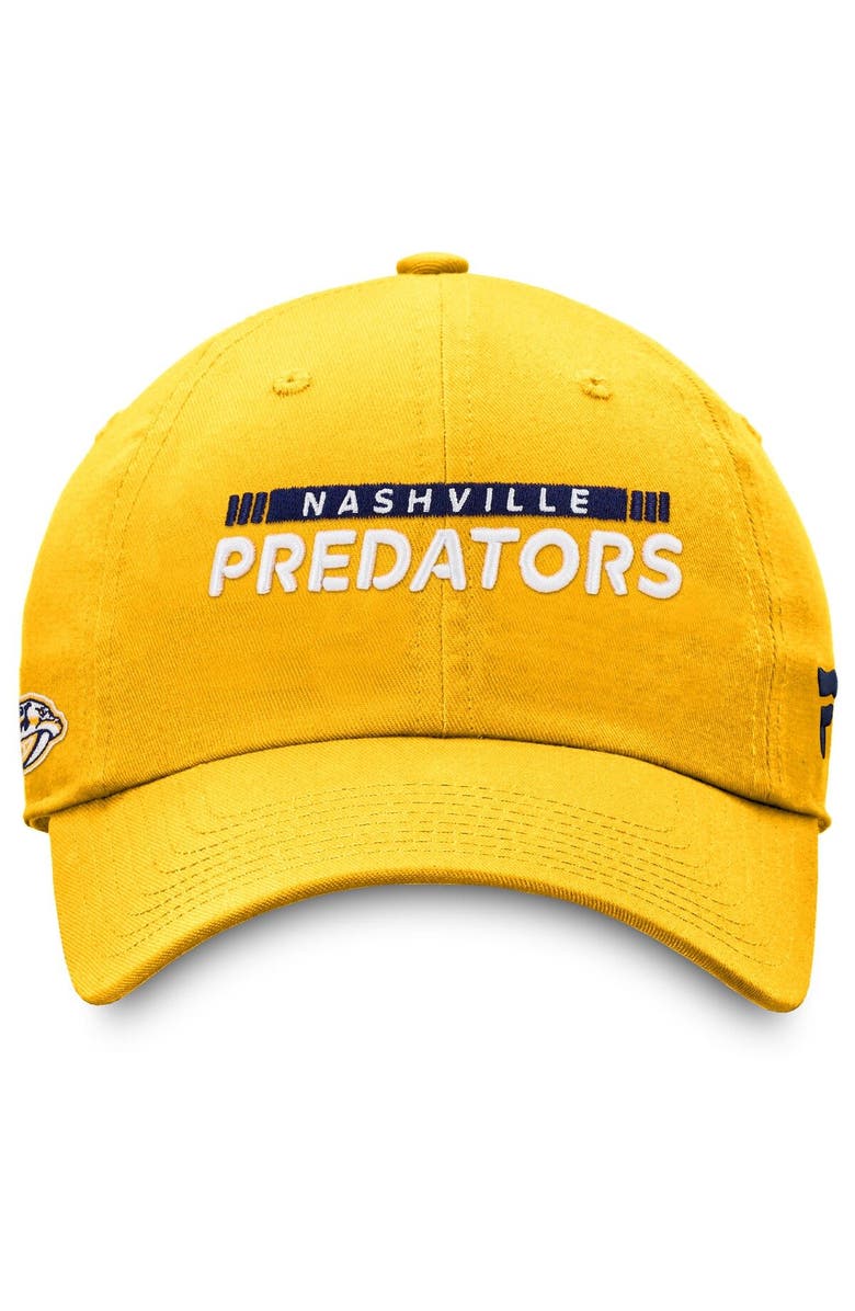 FANATICS Men's Fanatics Branded Gold Nashville Predators Authentic Pro Rink Adjustable Hat, Alternate, color, Gold