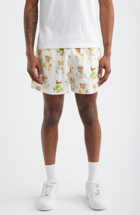 Teddy Print Tech Shorts