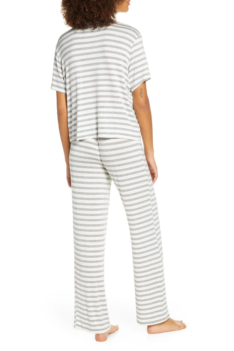 Intimates All American Pajamas, Alternate, color, IVORY STRIPE