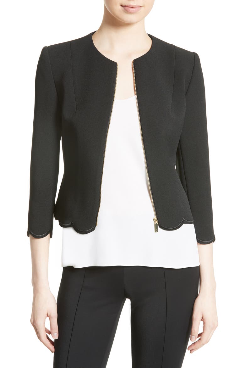 Heraly Crop Jacket, Main, color, BLACK
