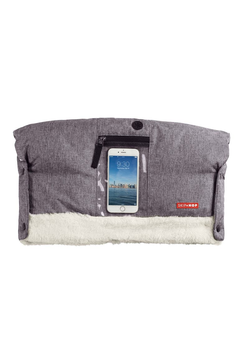 'Stroll & Go' Water Resistant Hand Muff, Main, color, HEATHER GREY