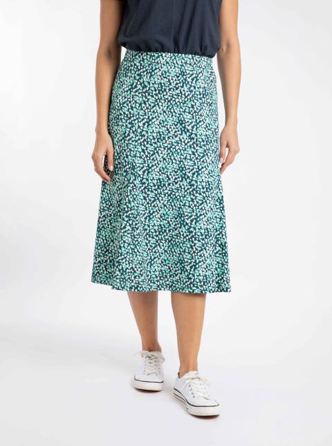 Romaro Printed Jersey Midi Skirt