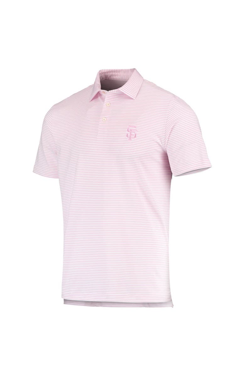 vineyard vines Men's Vineyard Vines Pink/White San Francisco Giants Bradley Stripe Polo, Alternate, color, Pink
