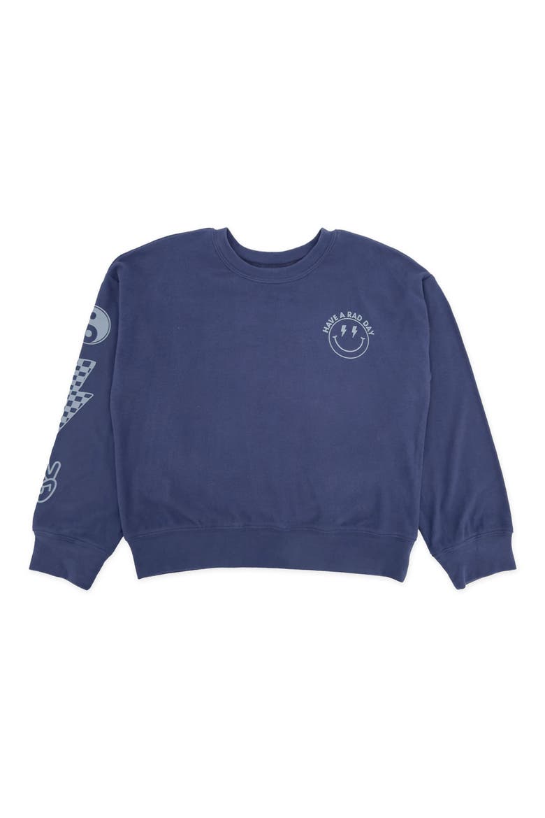 Kids' Rad Long Sleeve Hacci T-Shirt, Main, color, CROWN BLUE