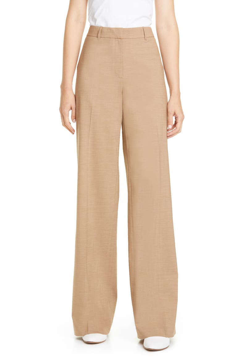 Dalton Stretch Wool Wide Leg Pants, Main, color, TEAK MULTI