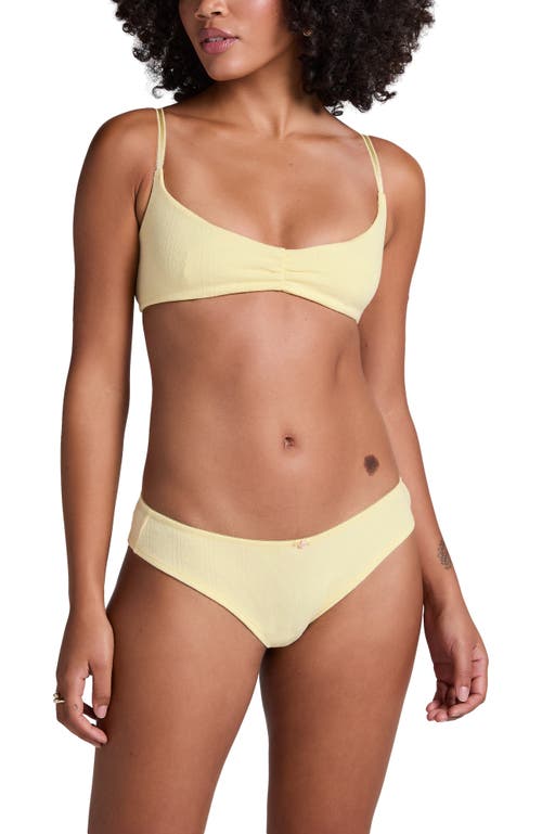 Hunkemoller Hunkemöller Pointelle Brazilian Brief In Yellow