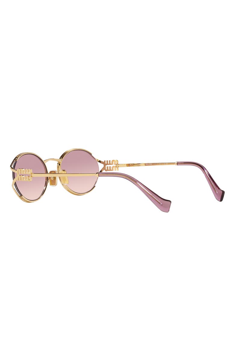 Miu Miu 54mm Gradient Oval Sunglasses, Alternate, color, Gold