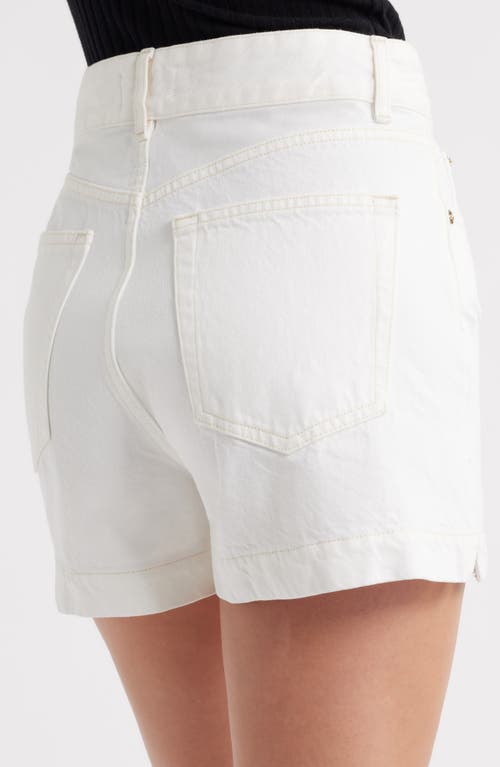 Shop Frame The Charm High Waist Denim Shorts In Au Natural Clean