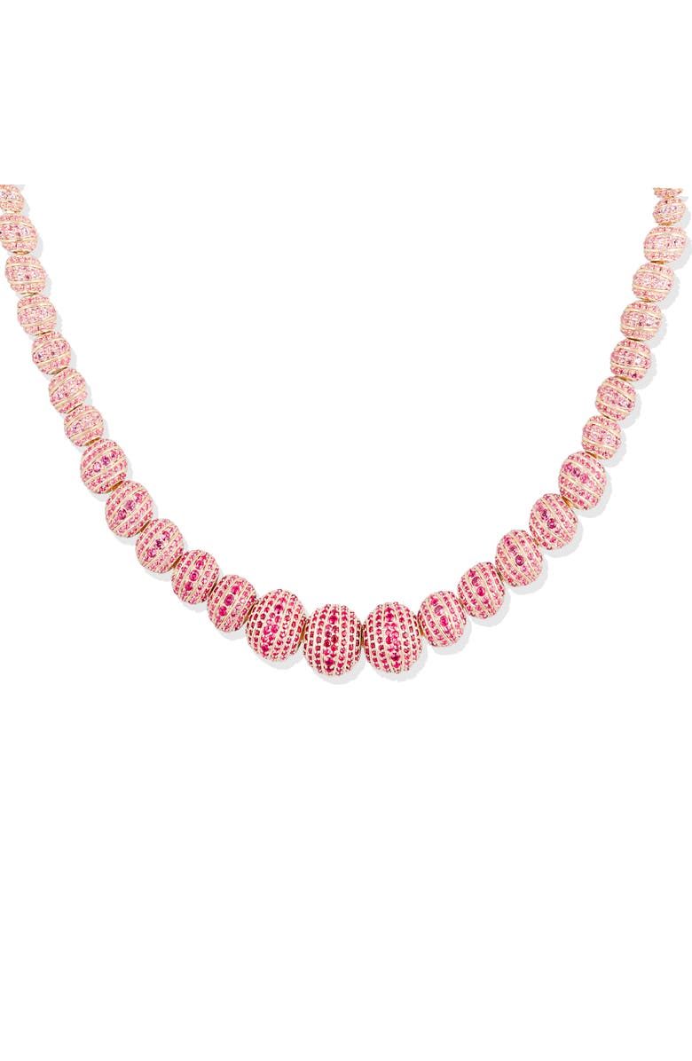 Campbell + Charlotte Revel Large Bead Necklace, Alternate, color, Ruby, Pink Sapphire- Gold