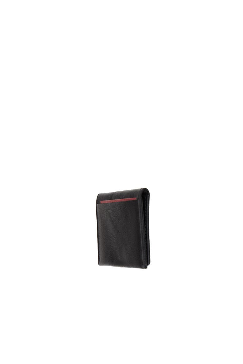 Leather Card Case, Main, color, Black
