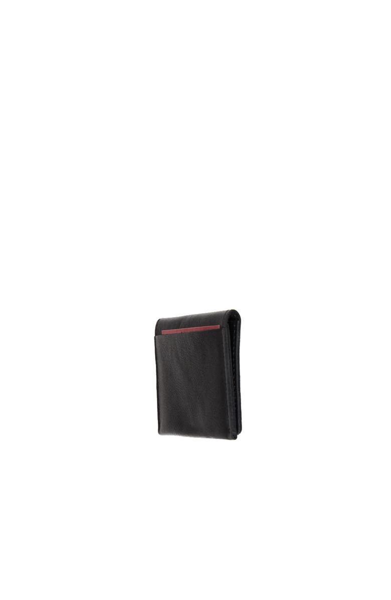 Token Leather Card Case, Main, color, Black