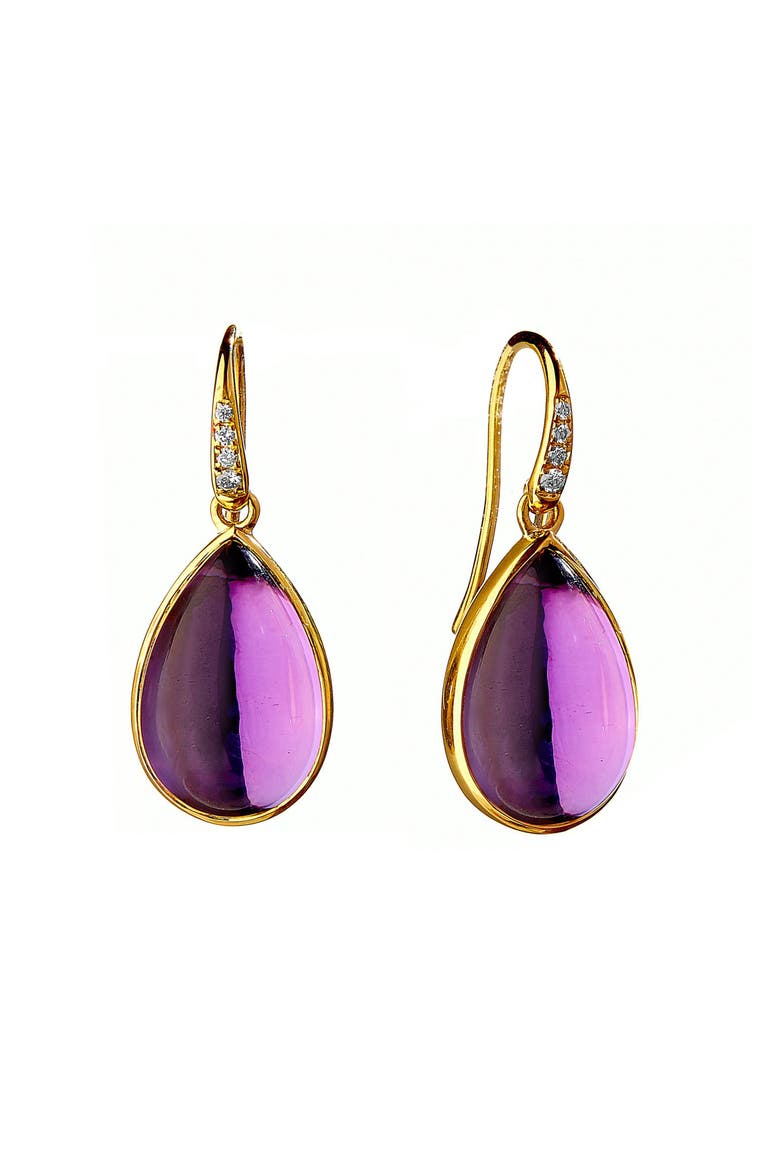 Bloom Tear Drop Earrings, Main, color, Amethyst