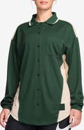 Nike Sportswear Oversize Long Sleeve Jersey Button-Up Shirt