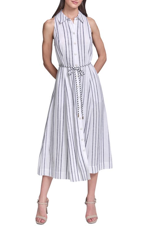 Striped Midi Shirtdress