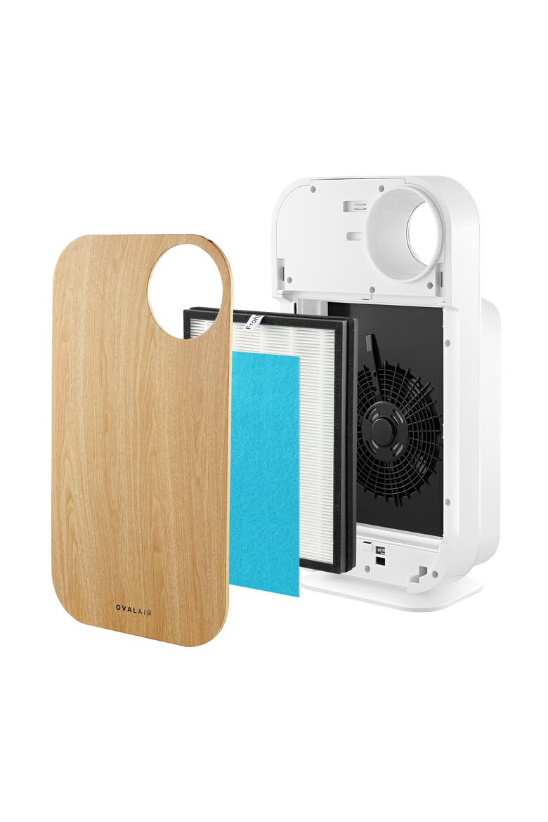 Custom Air Purifier Face Cover, Alternate, color, Aspen Pale Oak