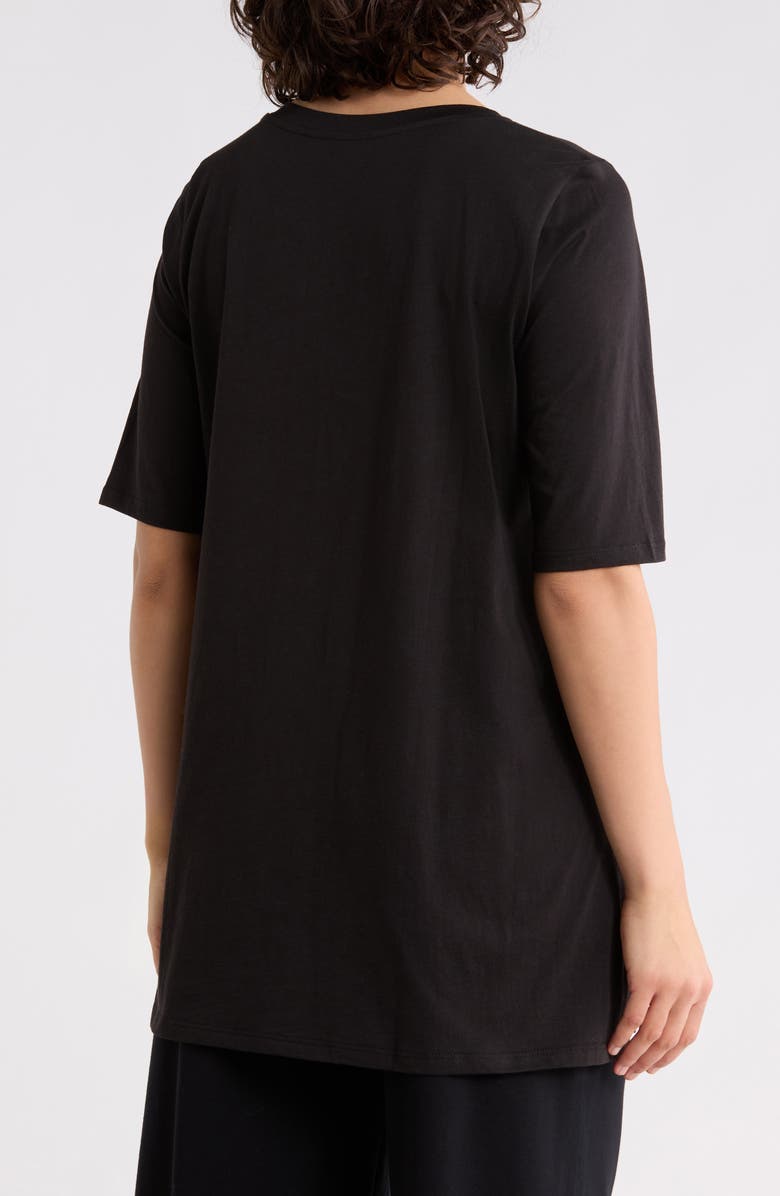 Eileen Fisher Organic Cotton Tunic T-Shirt, Alternate, color, Black