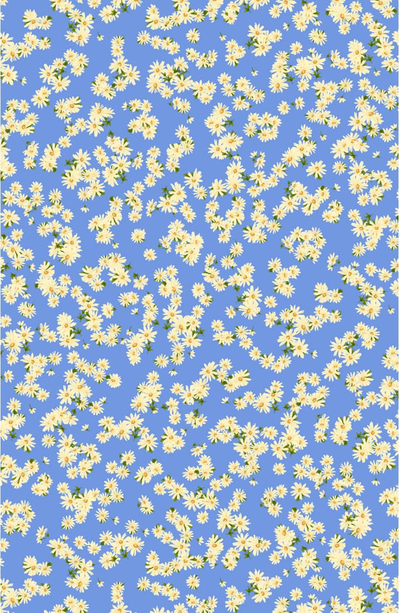 The Cat's Pajamas Pima Knit Short Sleeved Simple Set Floral, Alternate, color, Marguerite