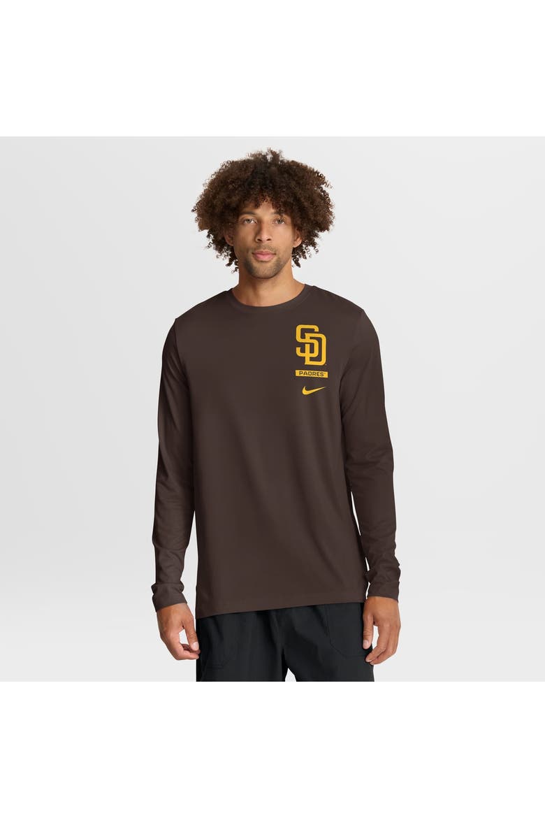 Men's Nike Brown San Diego Padres 2-Hit Legend Dri-FIT Long Sleeve T-Shirt, Main, color, Brown