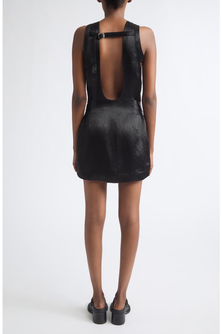 Artemis Satin Minidress, Alternate, color, ONYX