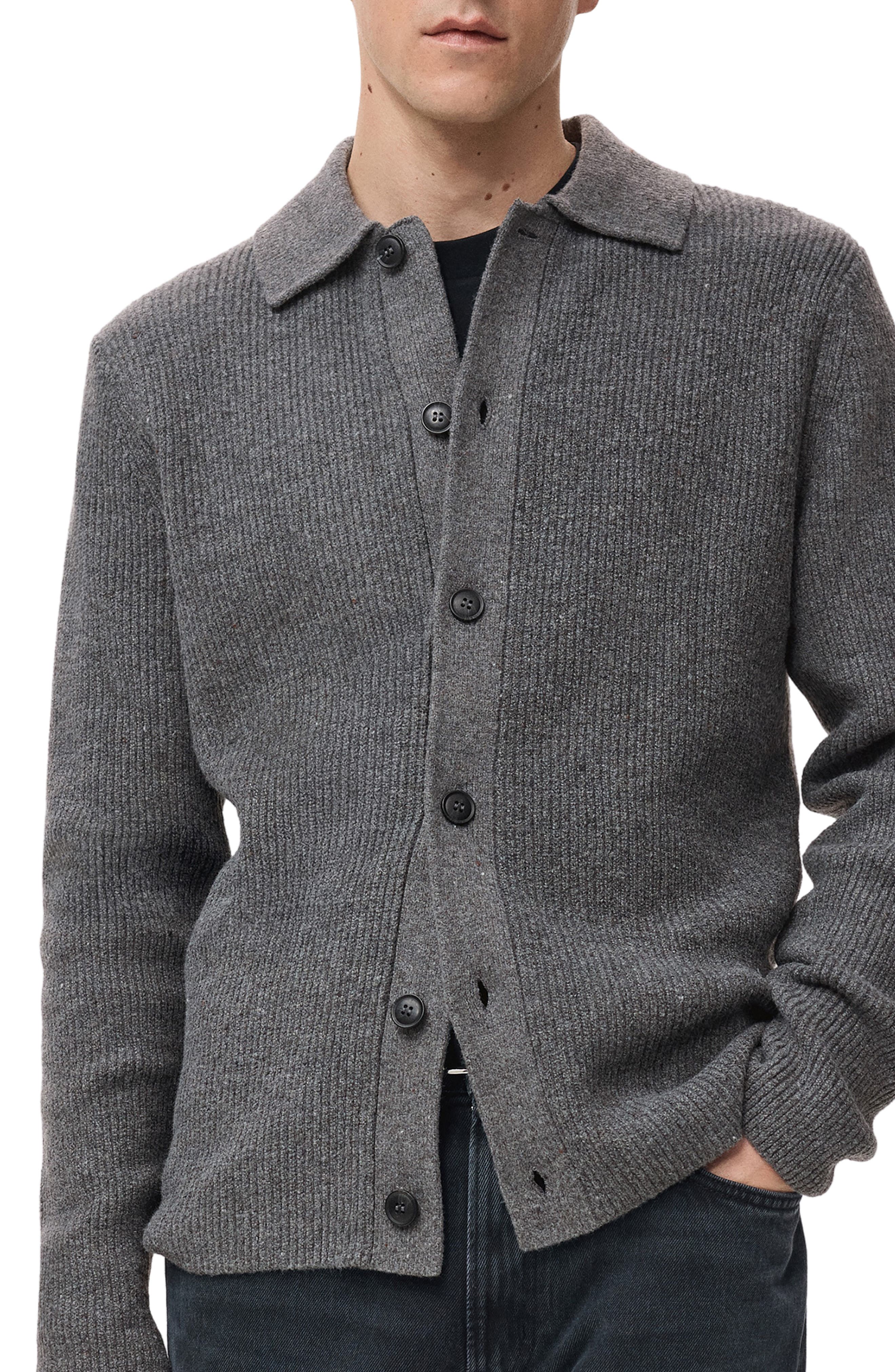 Rib Collar Cardigan - image 3