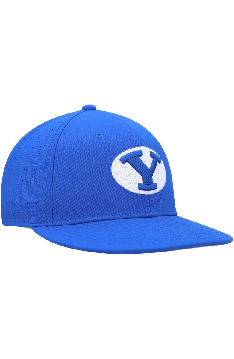 Nike Men's Nike Royal BYU Cougars Aero True Baseball Performance Fitted Hat, Alternate, color,
