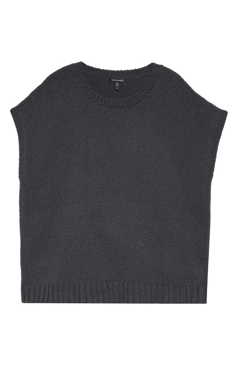 Eileen Fisher Crewneck Short Sleeve Organic Cotton Sweater, Alternate, color, 