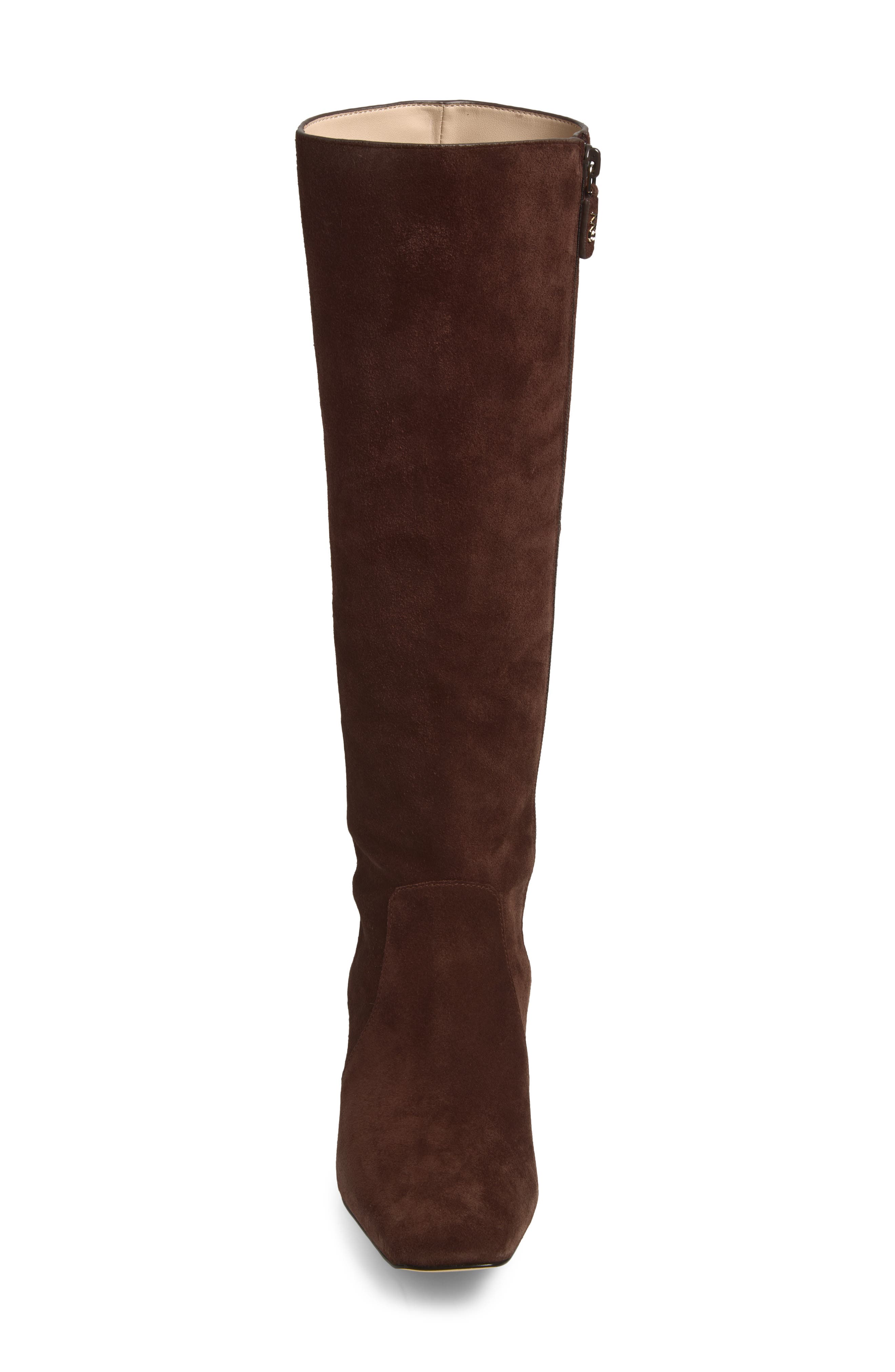 Kels Leather Knee High Boot, Alternate, color, WALNUT