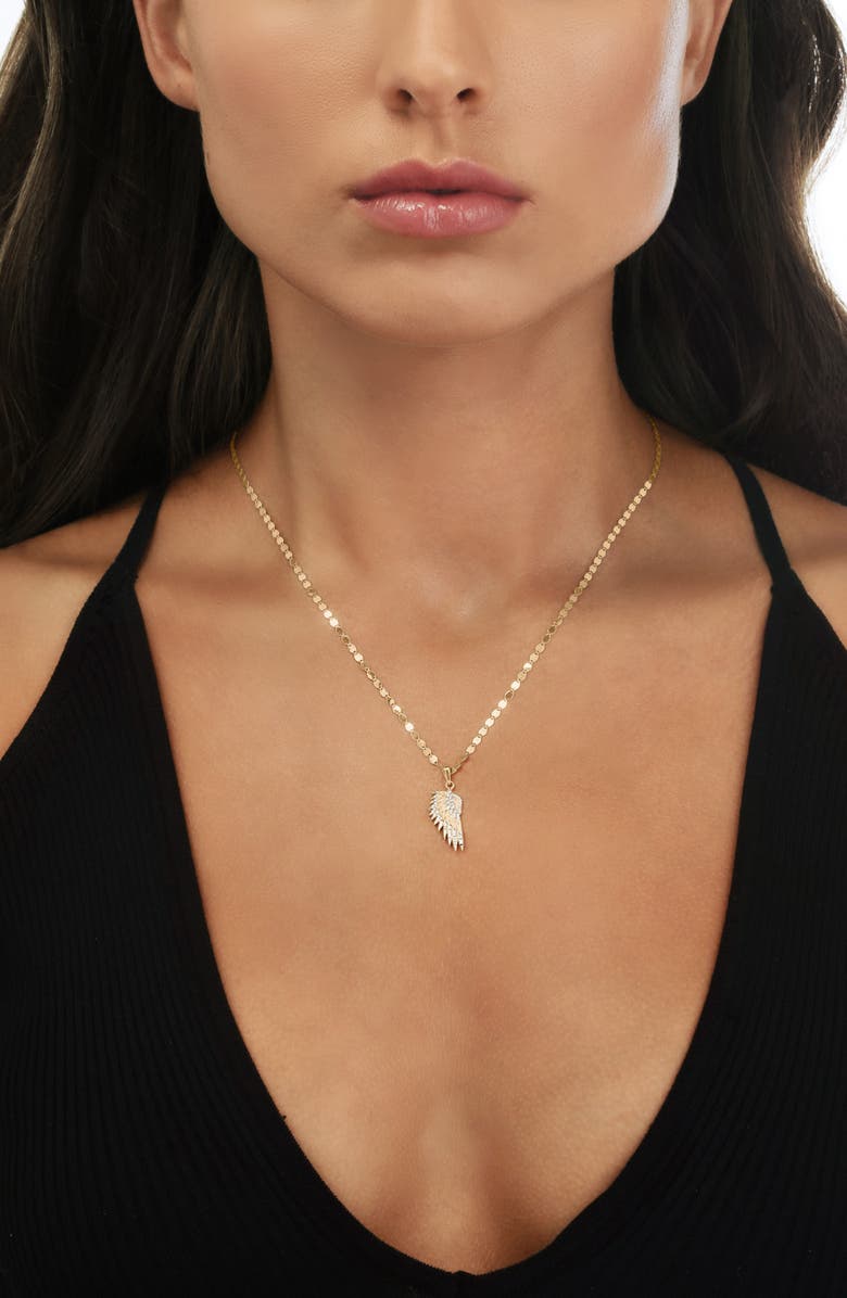 LANA Diamond Wing Pendant Necklace, Alternate, color, 