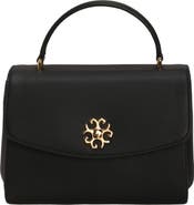 GORSKI Top Handle Leather Bag with Crossbody Strap