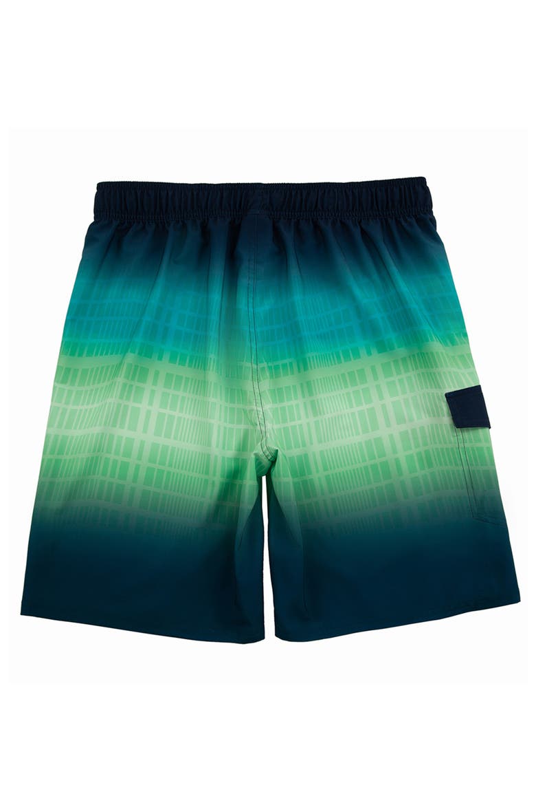 Quick-Dry Swim Trunks with Elastic Waist, Alternate, color, Green vapor