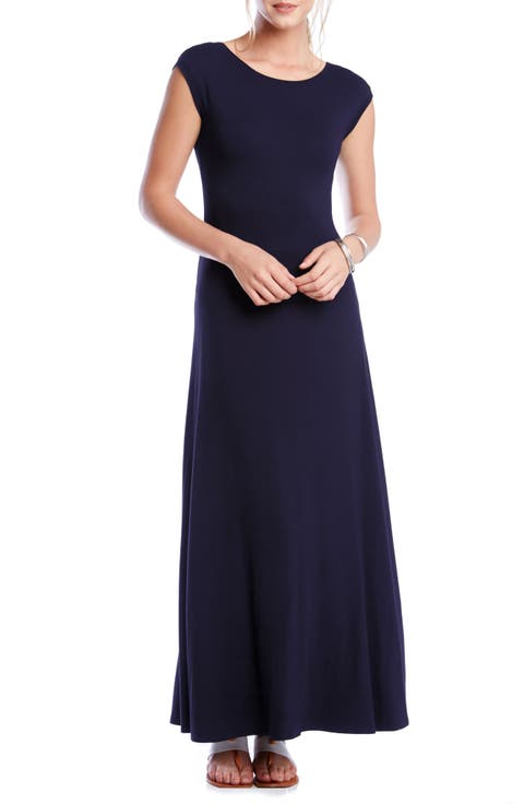 V-Back A-Line Midi Dress
