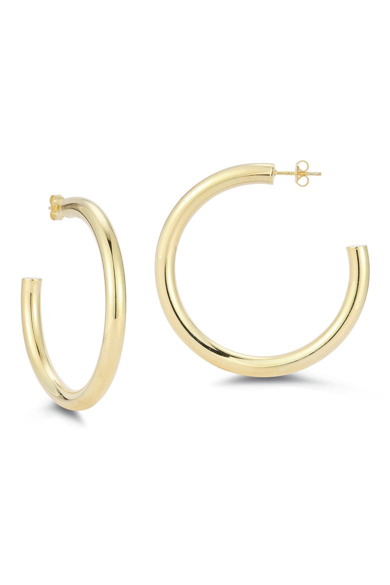 Tubular Hoop Earrings, Main, color, GOLD