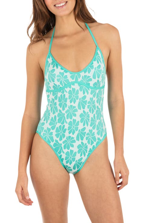 Cheeky Jacquard One-Piece Swimsuit
