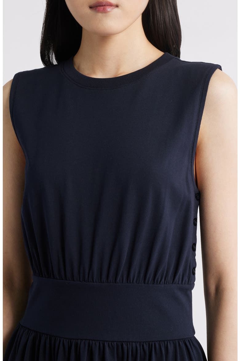 The Banded Organic Cotton Jersey Dress, Alternate, color, NAVY