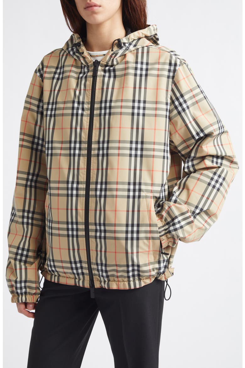 Newport Reversible Hooded Windbreaker, Alternate, color, SAND IP CHECK