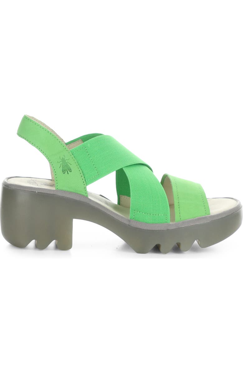 Fly London Taji Platform Slingback Sandal, Alternate, color, 003 Green Cupido