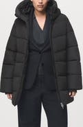 MANGO Water Repellent Hooded Puffer Coat