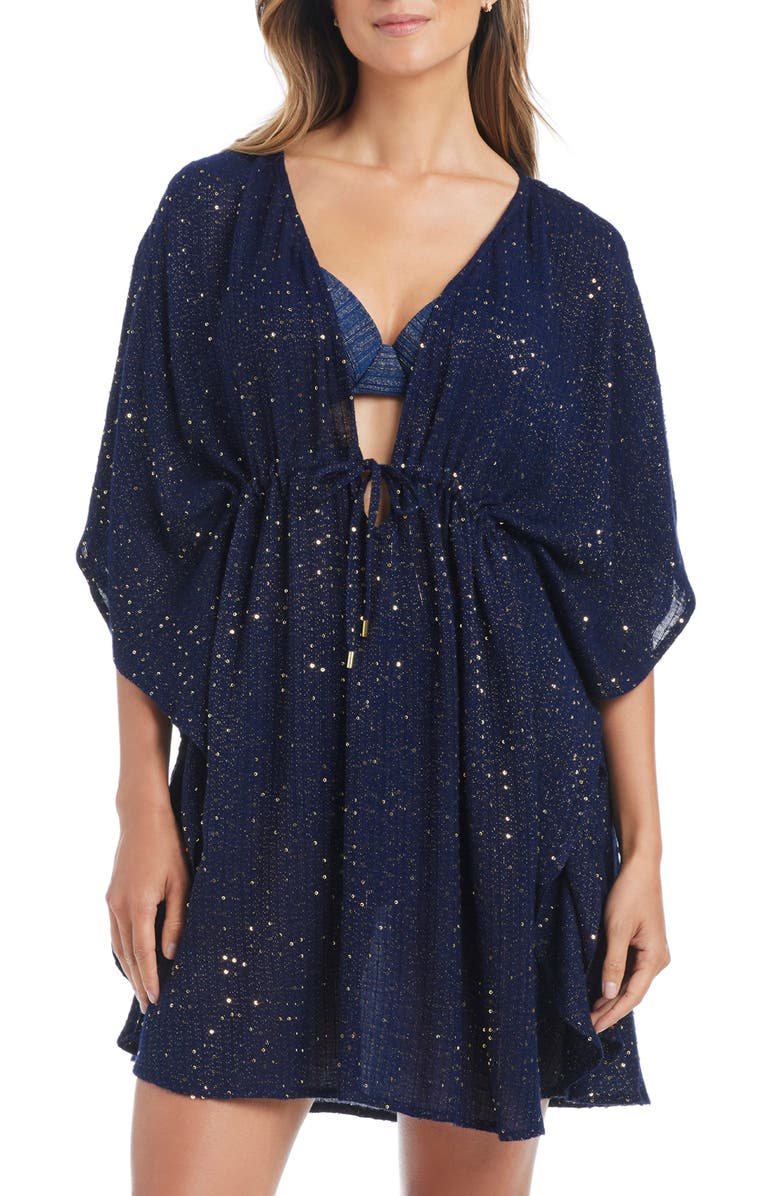 BLEU by Rod Beattie Sequin Embellished Cover-Up, Main, color, Midnight
