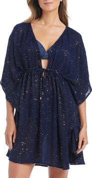 BLEU by Rod Beattie Sequin Embellished Cover-Up