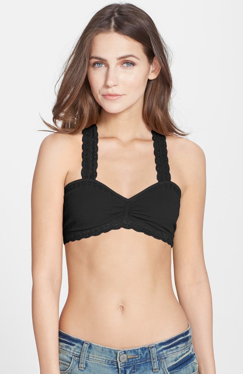 Free People Crochet Racerback Seamless Bralette, Main, color, 