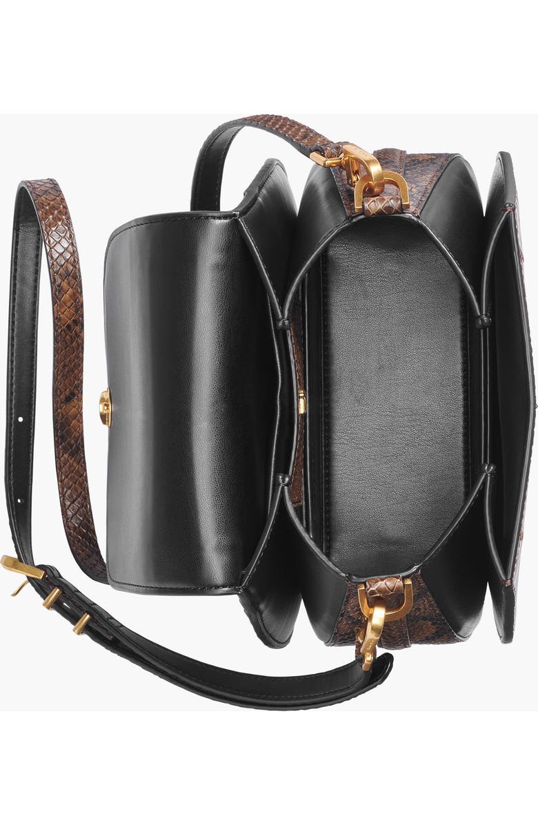 Donna Karan New York Bellerose Flap Python Crossbody, Alternate, color,