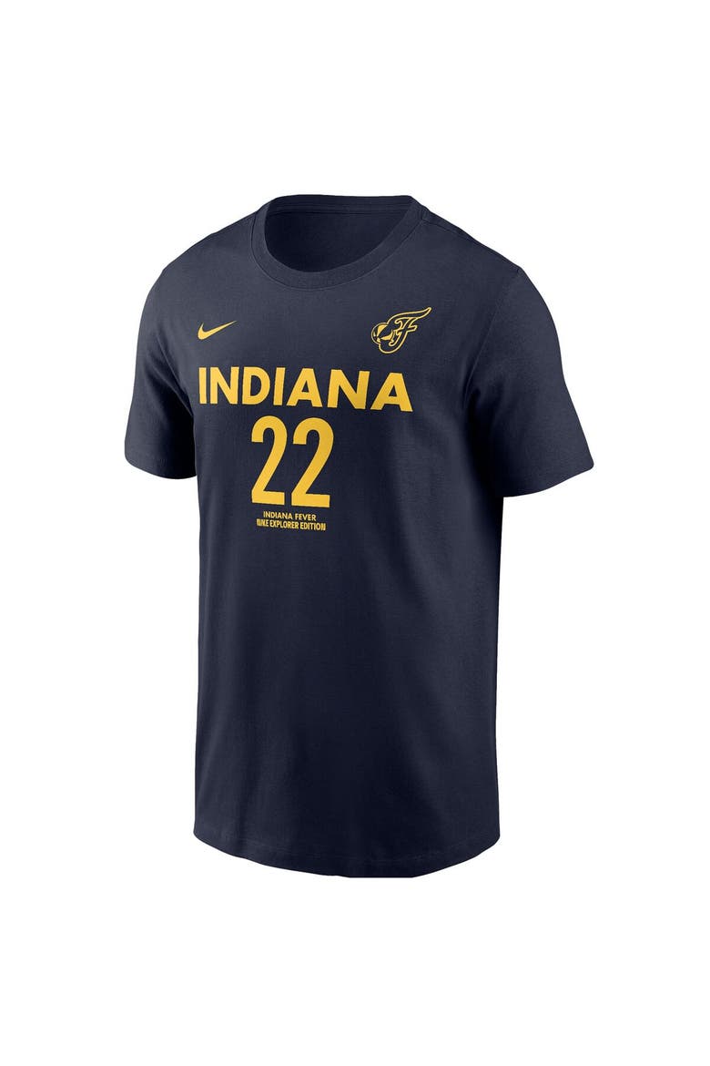 Unisex Nike Caitlin Clark Navy Indiana Fever 2024 WNBA Draft Explorer Edition Player Name & Number T-Shirt, Alternate, color, Navy