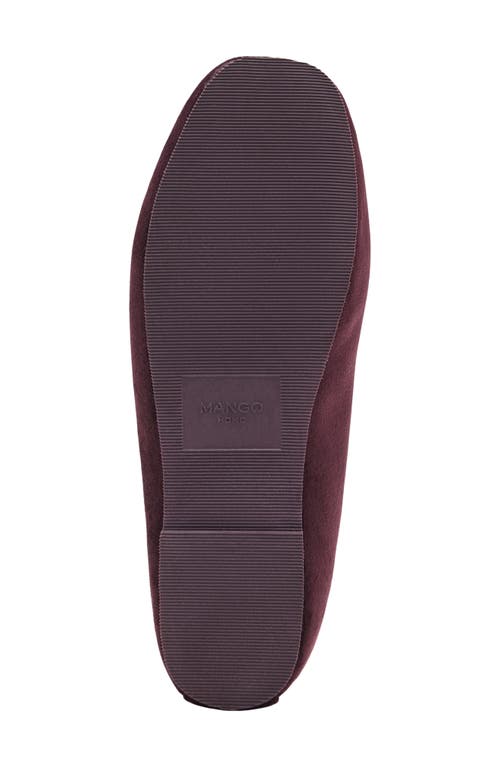 Mango Velour Loafer In Purple