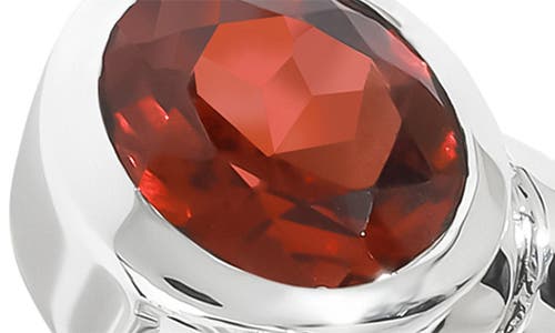 Ys Gems Sterling Silver Bypass Ring In Red