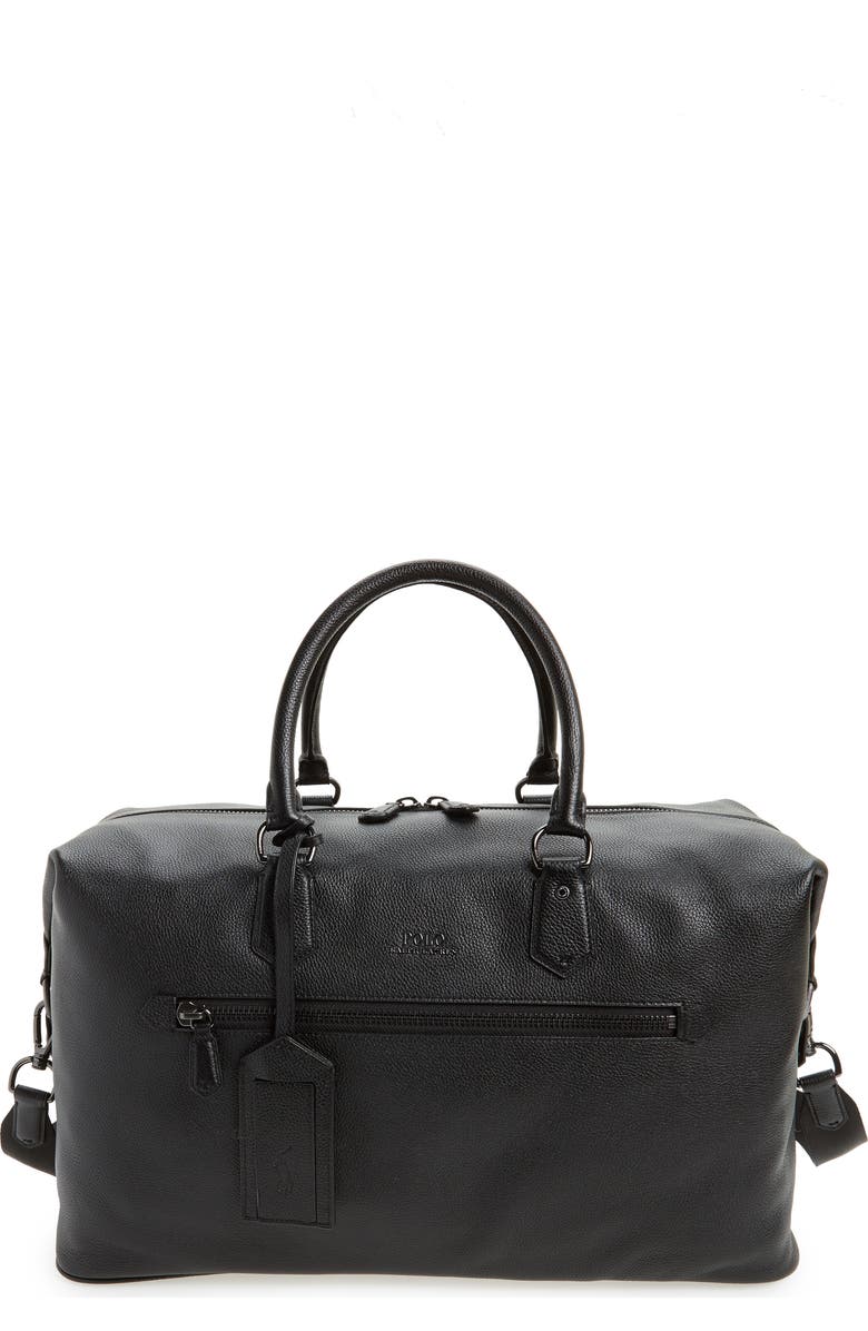 Polo Ralph Lauren Pebbled Leather Duffel Bag, Main, color,
