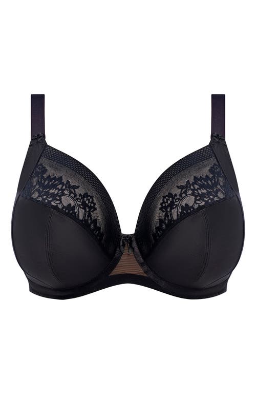 Elomi Plus Size Nerina Underwire Plunge Full Coverage Bra In Black