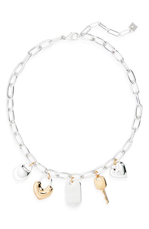 Heart Lock Charm Necklace