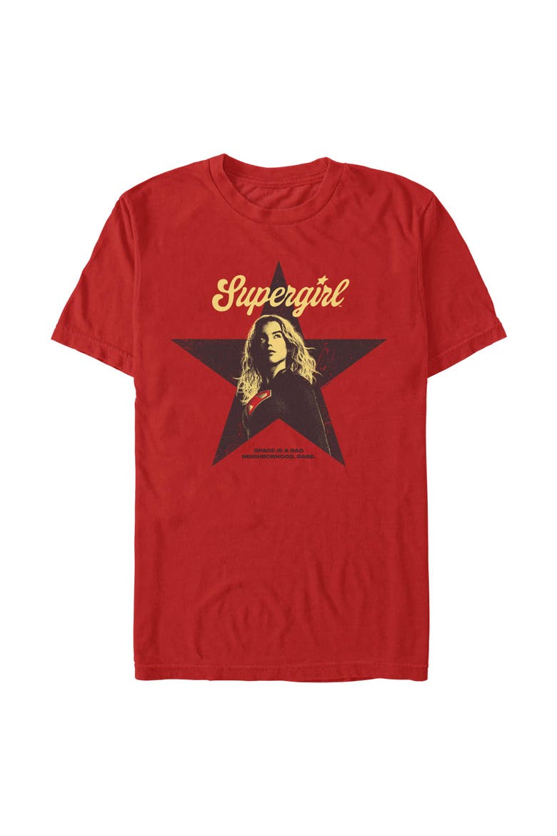 Men's Supergirl Star Frame Kara  Graphic T-Shirt, Main, color, Red