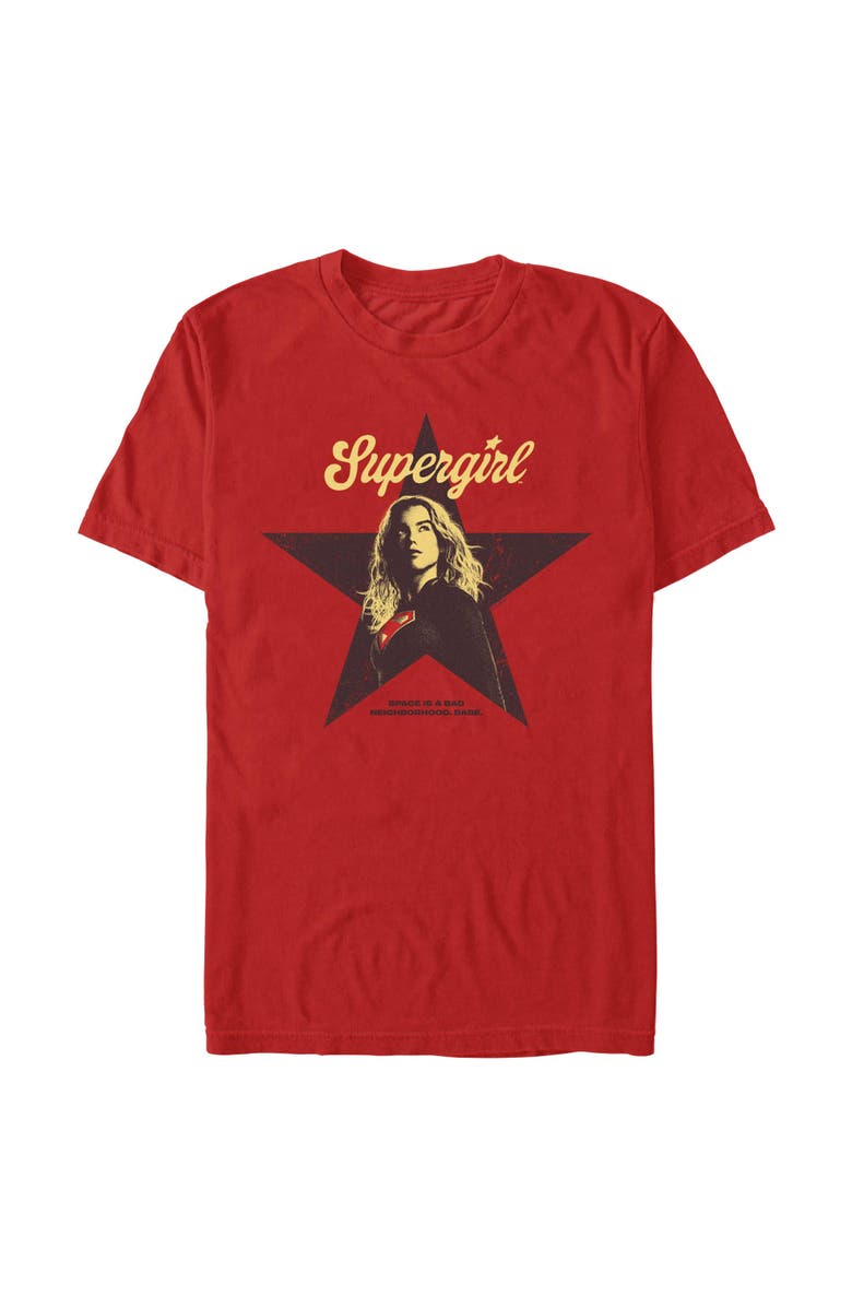 Supergirl Men's Supergirl Star Frame Kara Graphic T-Shirt, Main, color, Red