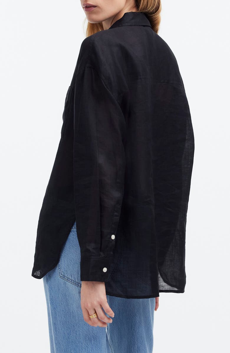 Madewell The Oversized Ramie Button-Up Shirt, Alternate, color, 